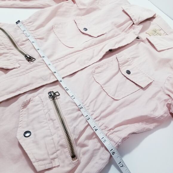 Lilly Aldridge for Velvet Light Pink Utility Lightweight Jacket Multi Pockets - Picture 6 of 11